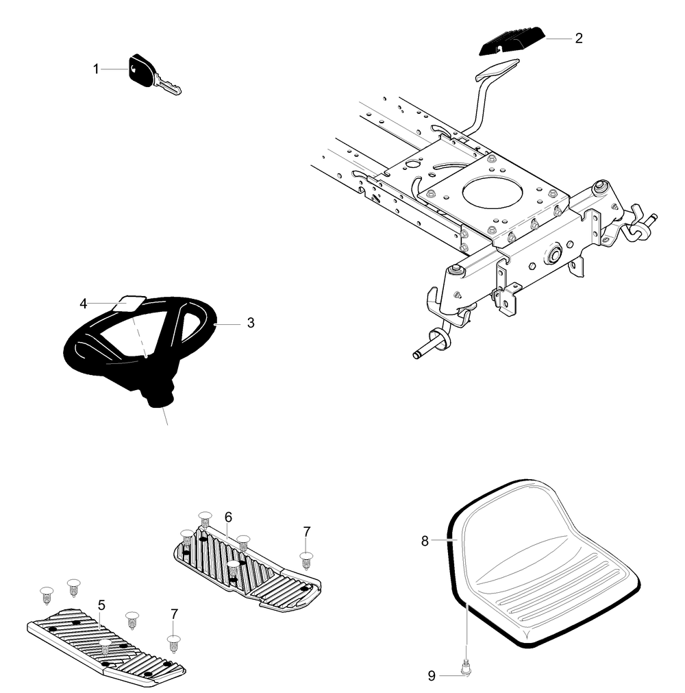 Customer Spec Diagram and Parts List for 42581X58A 2001 Briggs and Stratton Lawn Tractor